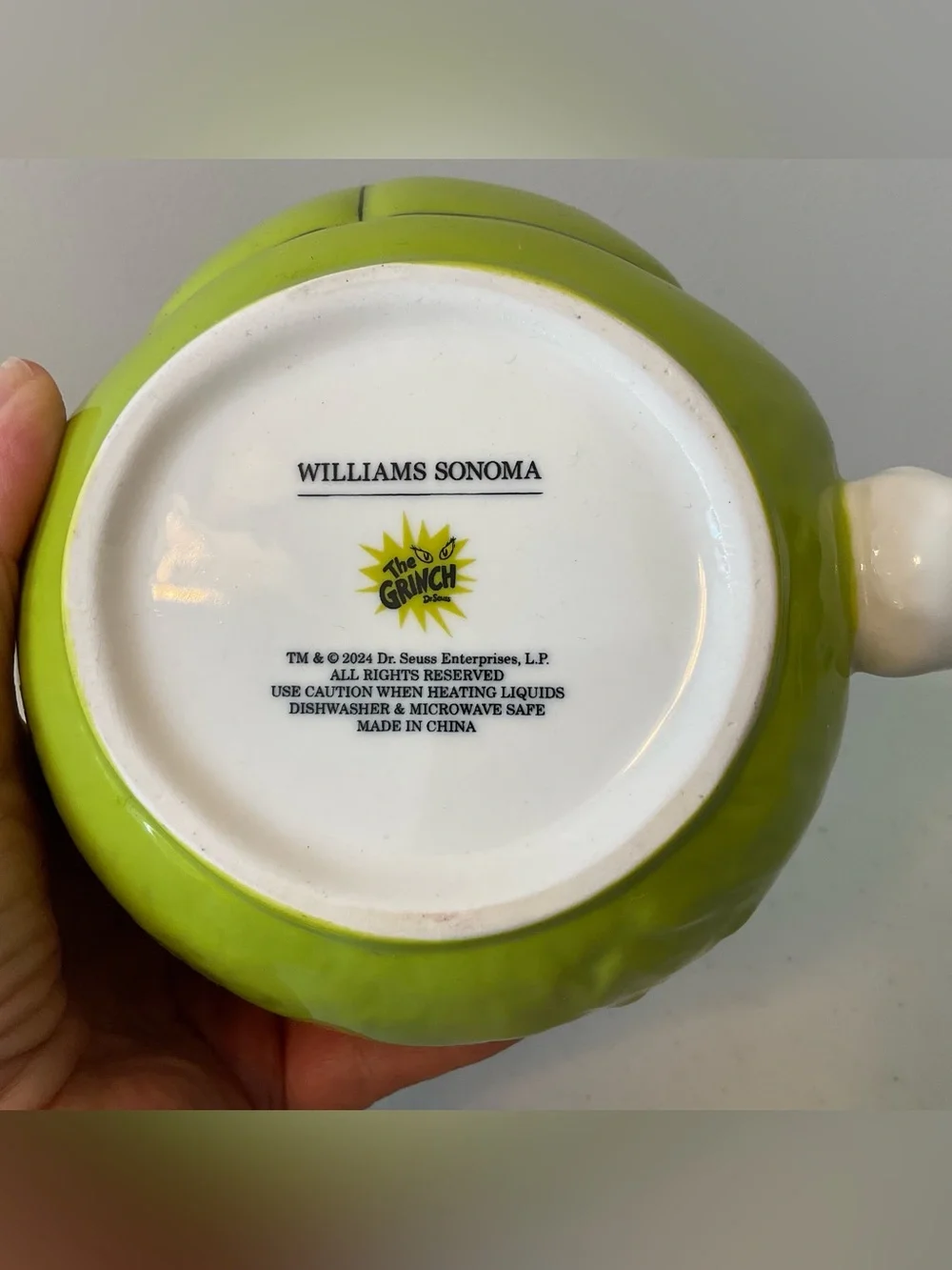 The Grinch Mug by Williams Sonoma Coffee/Tea/Hot Chocolate Mug